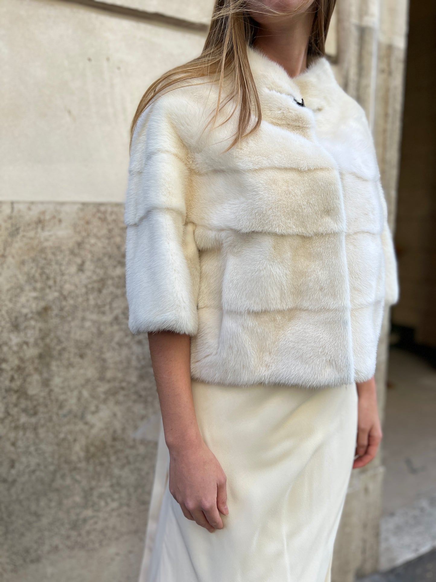 Manzoni 24 cream mink fur