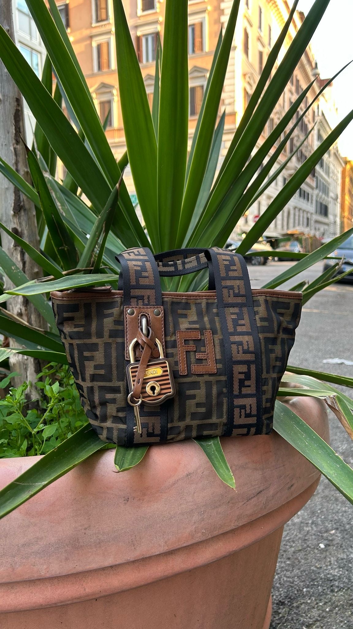 Fendi borsina zucca marrone