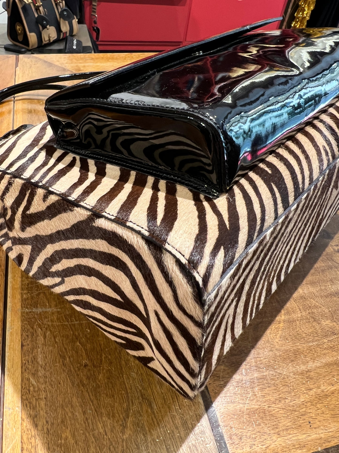 Versace borsa in cavallino zebrato
