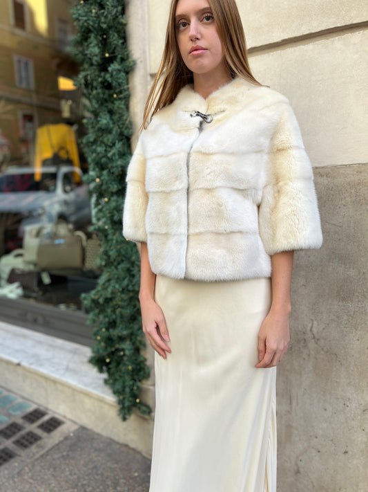 Manzoni 24 cream mink fur