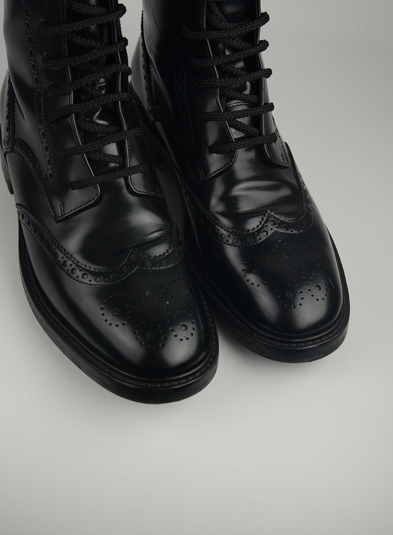 Dior Duilio amphibians in black leather - N. 39