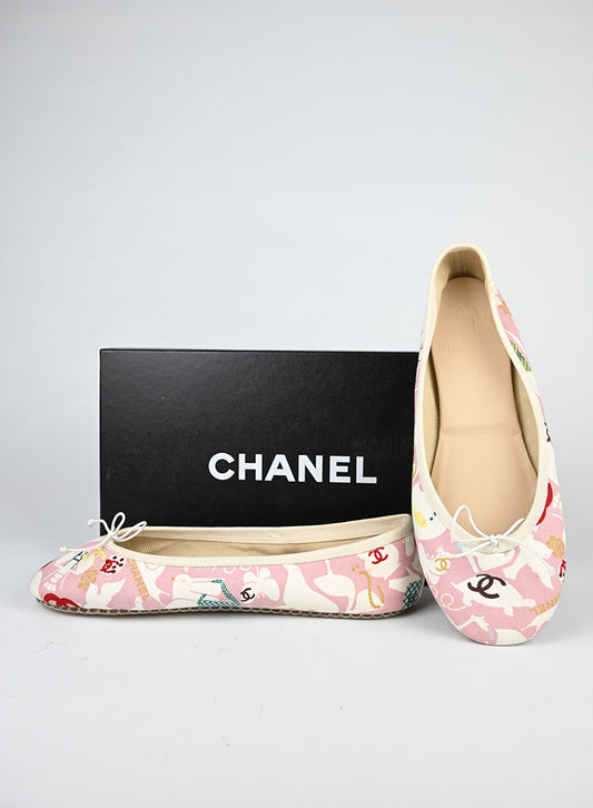 Chanel Ballerine tessuto fantasia - N. 40 - lesleyluxuryvintage