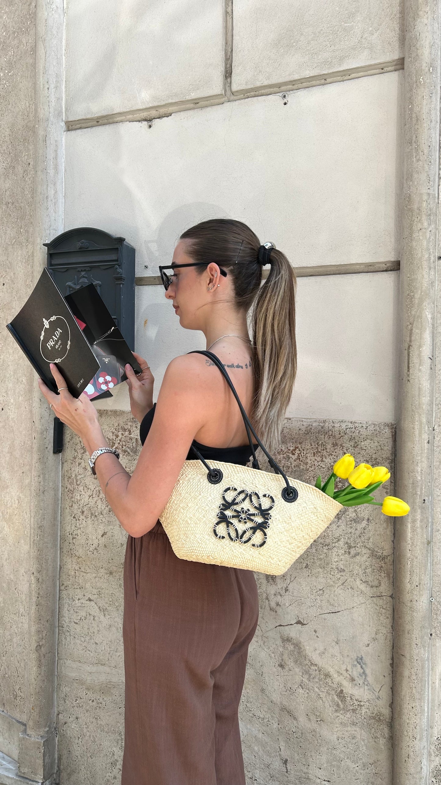 Borsa paglia Loewe