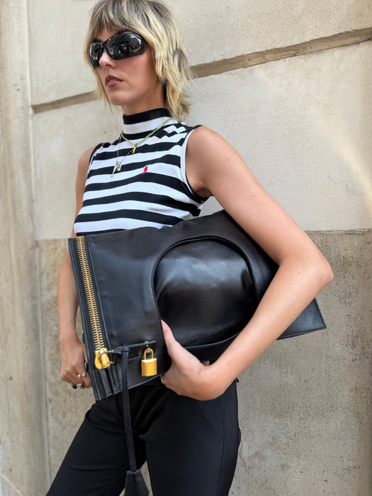 Tom Ford borsa in pelle nera Alix