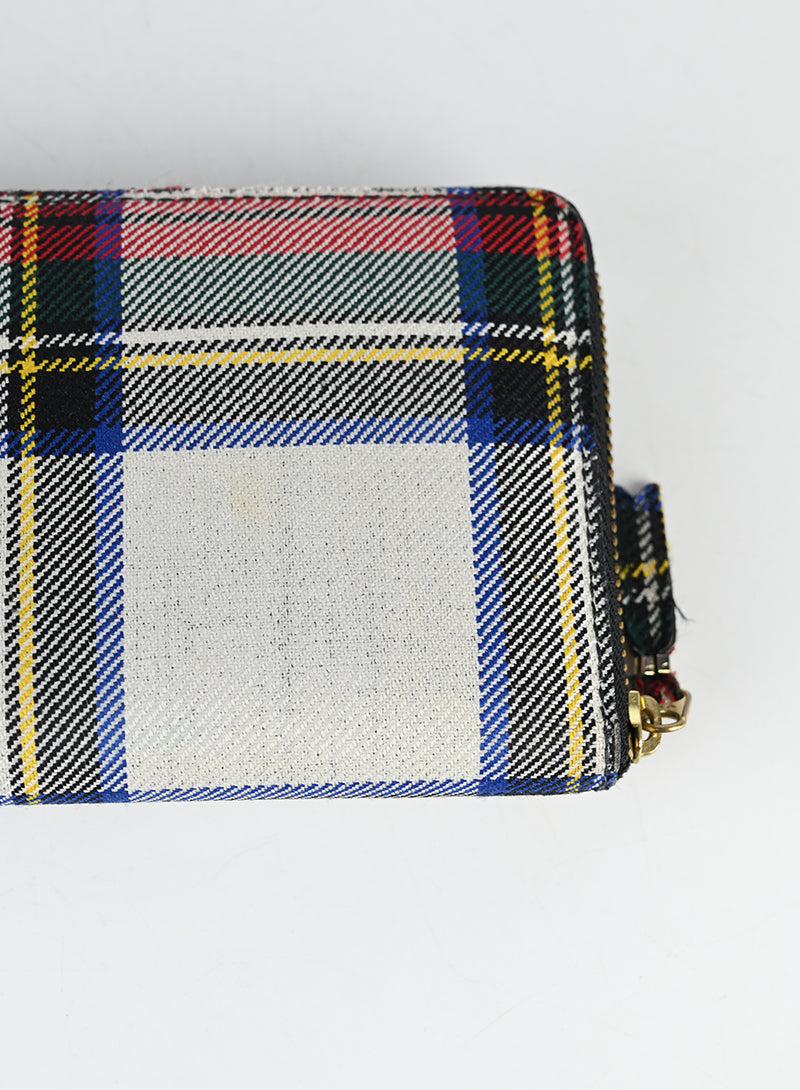 Comme des Garcons portafogli in tartan