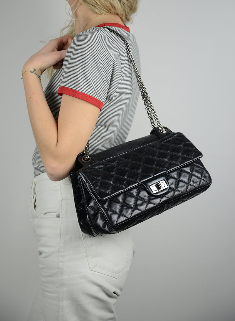 Chanel Borsa Inchiostro in pelle matelassé nera