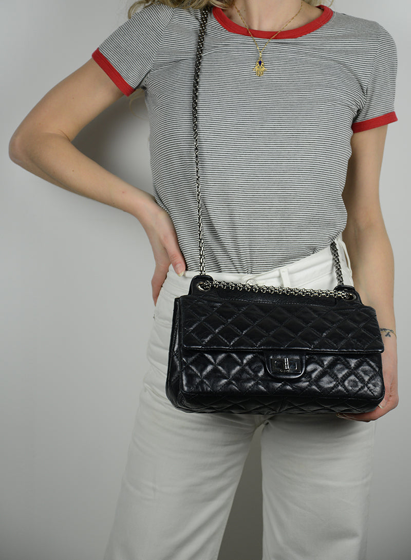 Chanel Borsa Inchiostro in pelle matelassé nera