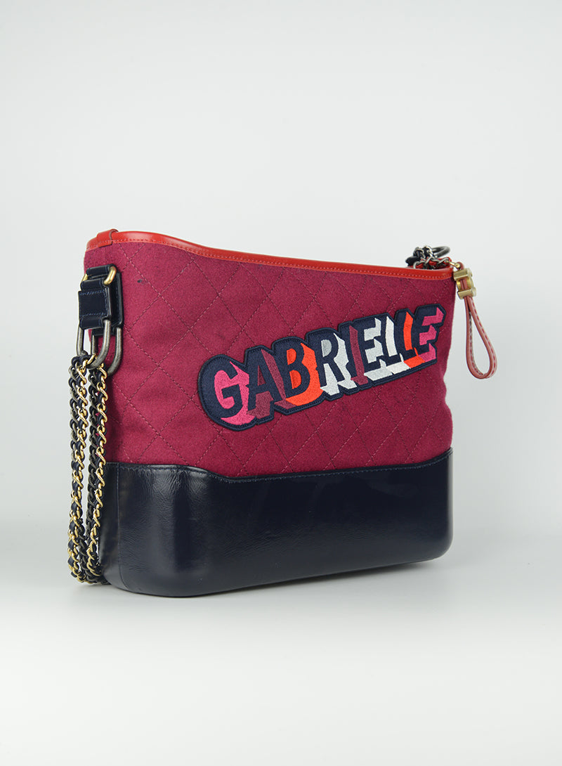 Chanel Red and blue bag with Gabrielle writing