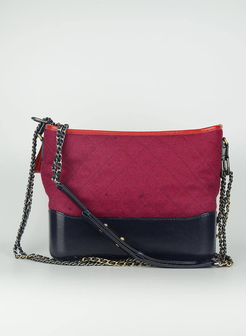 Chanel Red and blue bag with Gabrielle writing