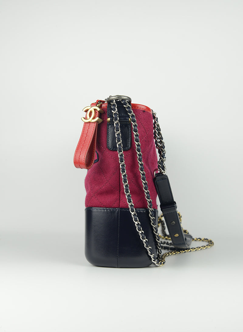 Chanel Red and blue bag with Gabrielle writing