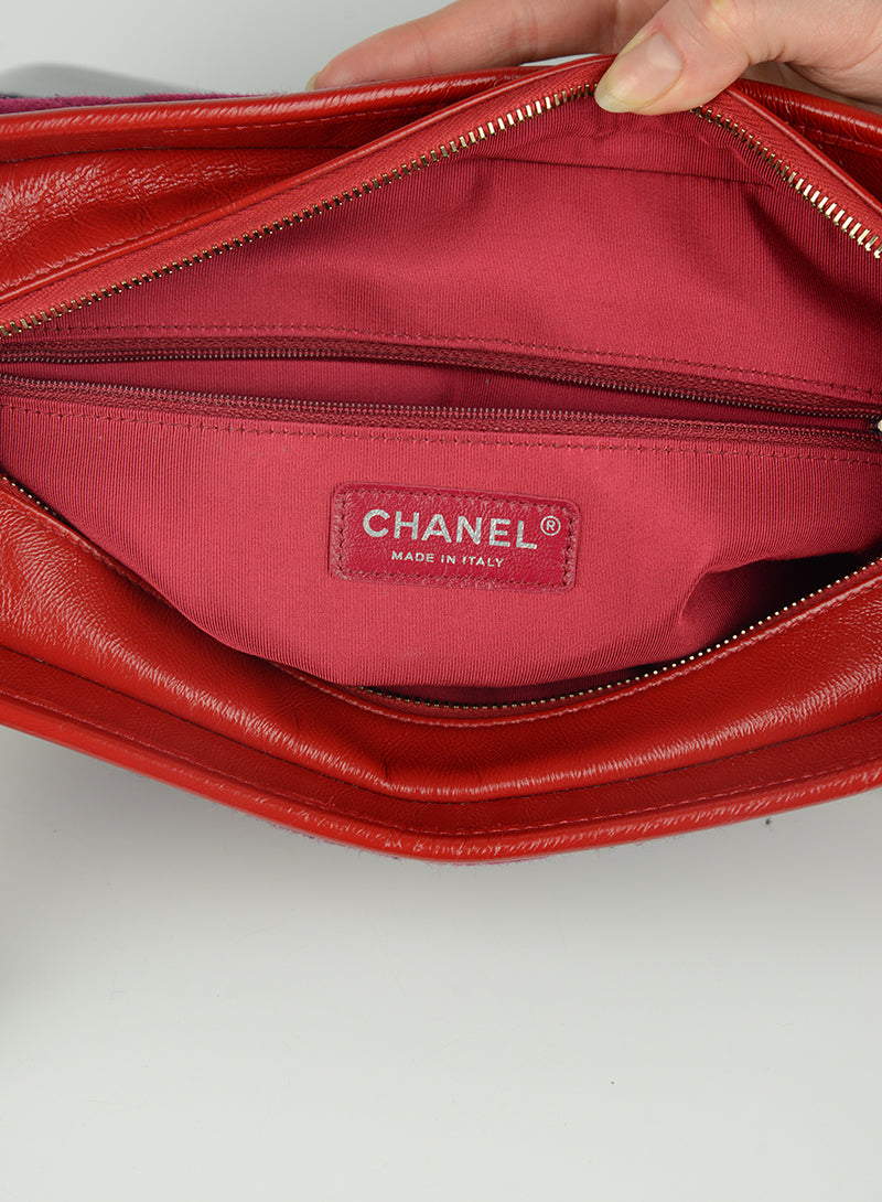 Chanel Red and blue bag with Gabrielle writing