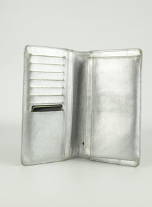 Chanel Portafogli in pelle argento