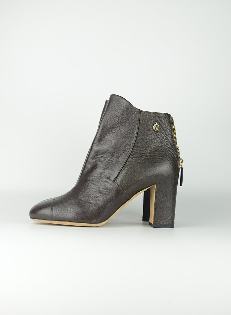 Chanel Tronchetto in pelle marrone - N. 40 ½