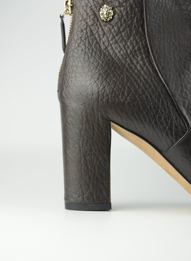 Chanel Tronchetto in pelle marrone - N. 40 ½