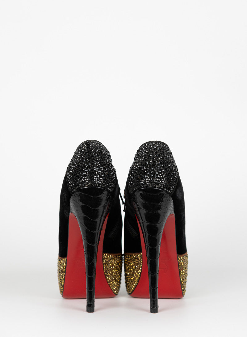 Louboutin Décolléte nere con Swarovski - N. 36
