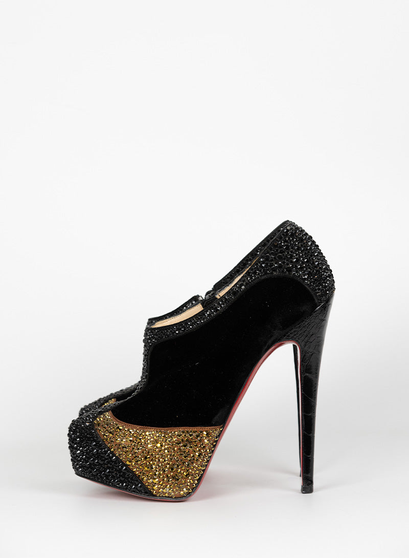 Louboutin Décolléte nere con Swarovski - N. 36