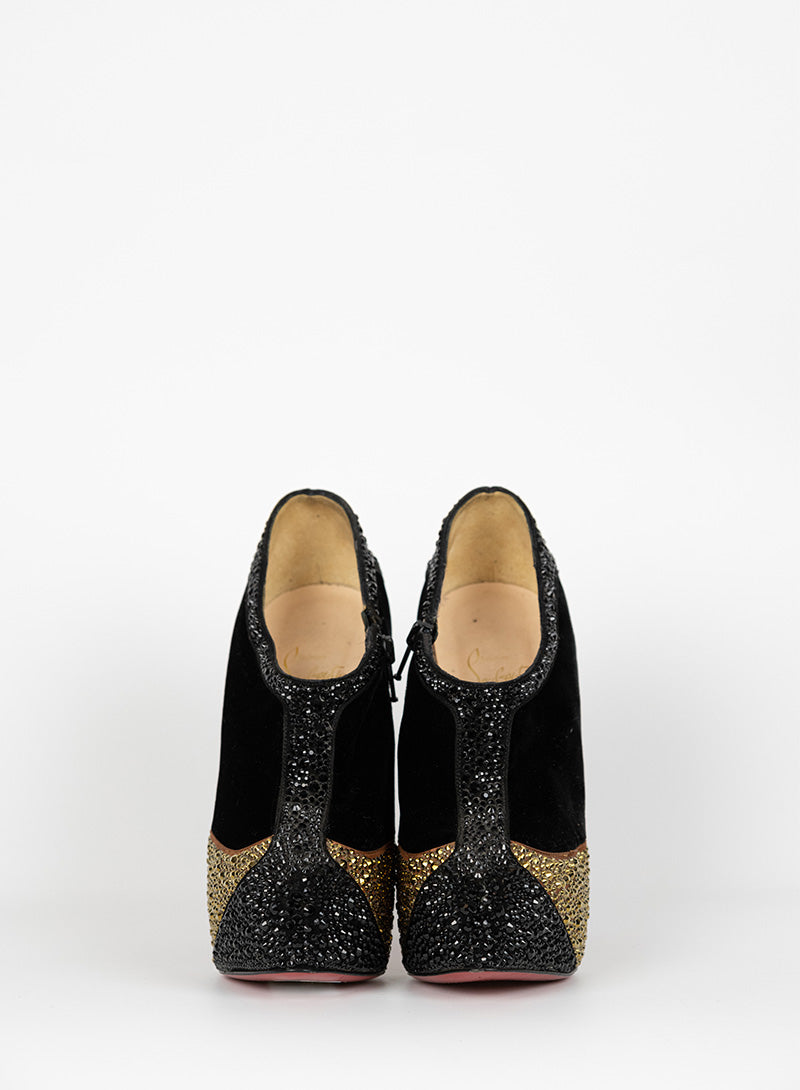 Louboutin Décolléte nere con Swarovski - N. 36