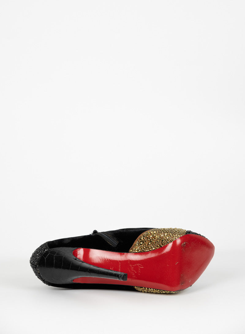 Louboutin Décolléte nere con Swarovski - N. 36