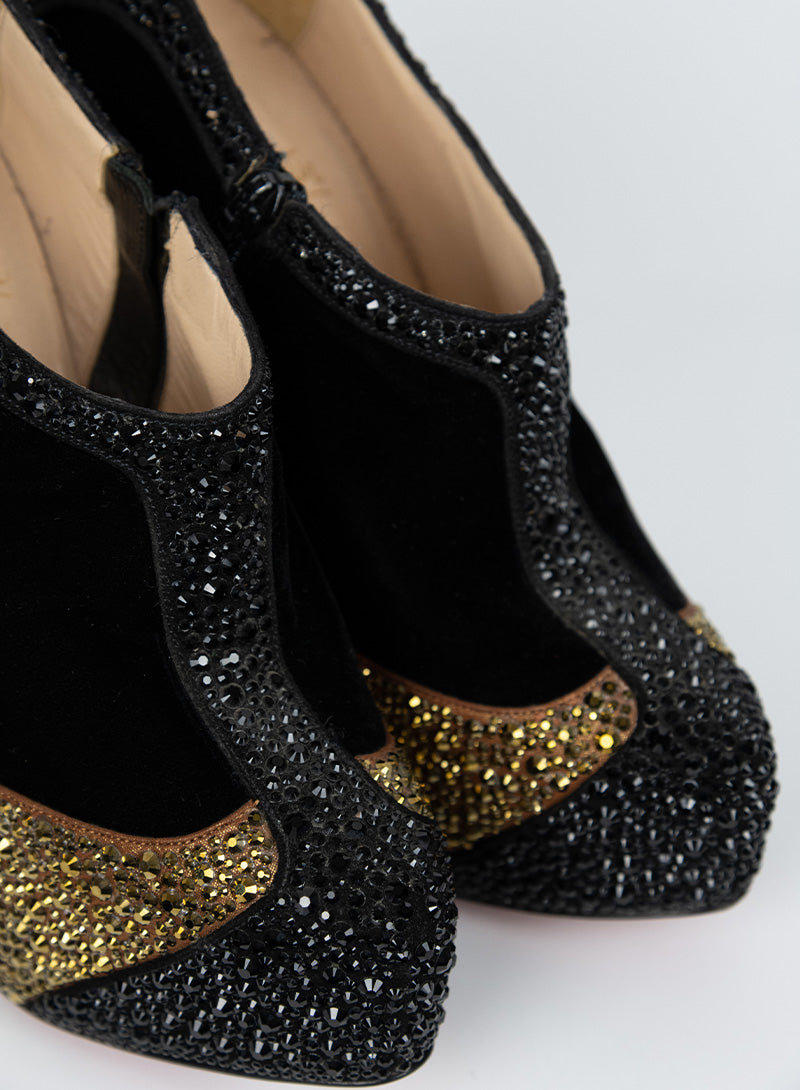 Louboutin Décolléte nere con Swarovski - N. 36