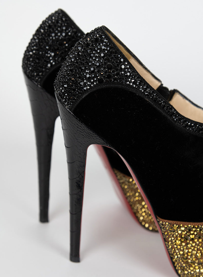 Louboutin Décolléte nere con Swarovski - N. 36