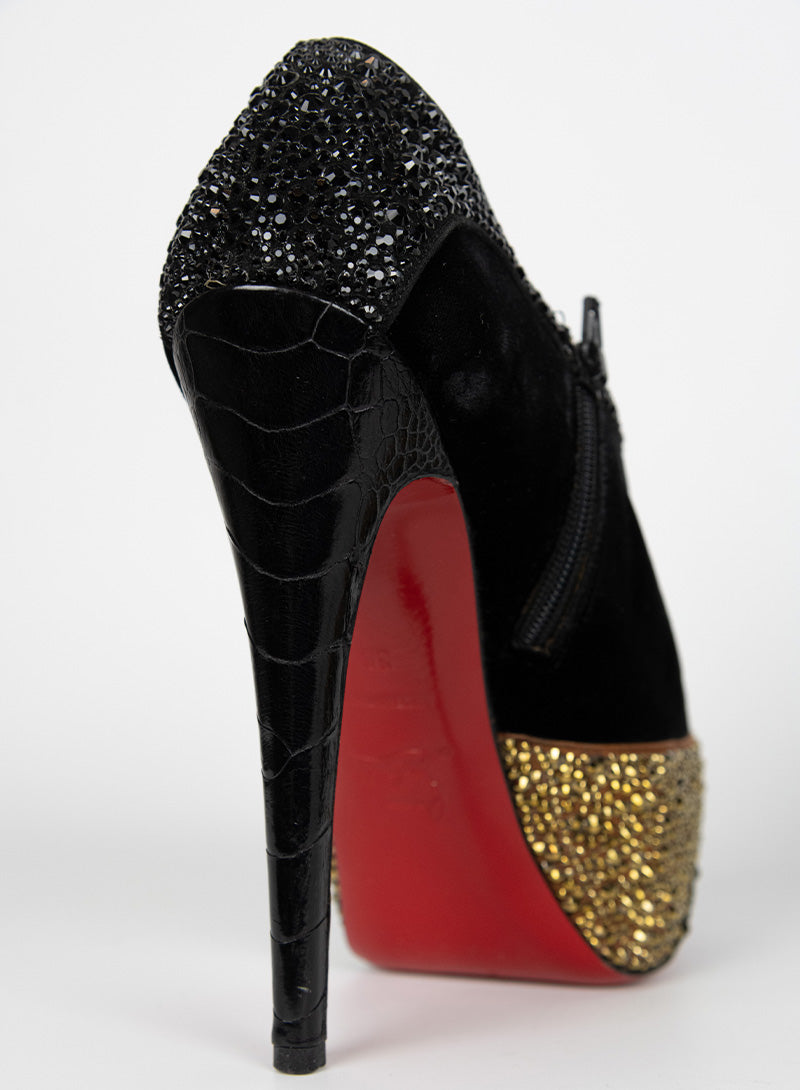 Louboutin Décolléte nere con Swarovski - N. 36