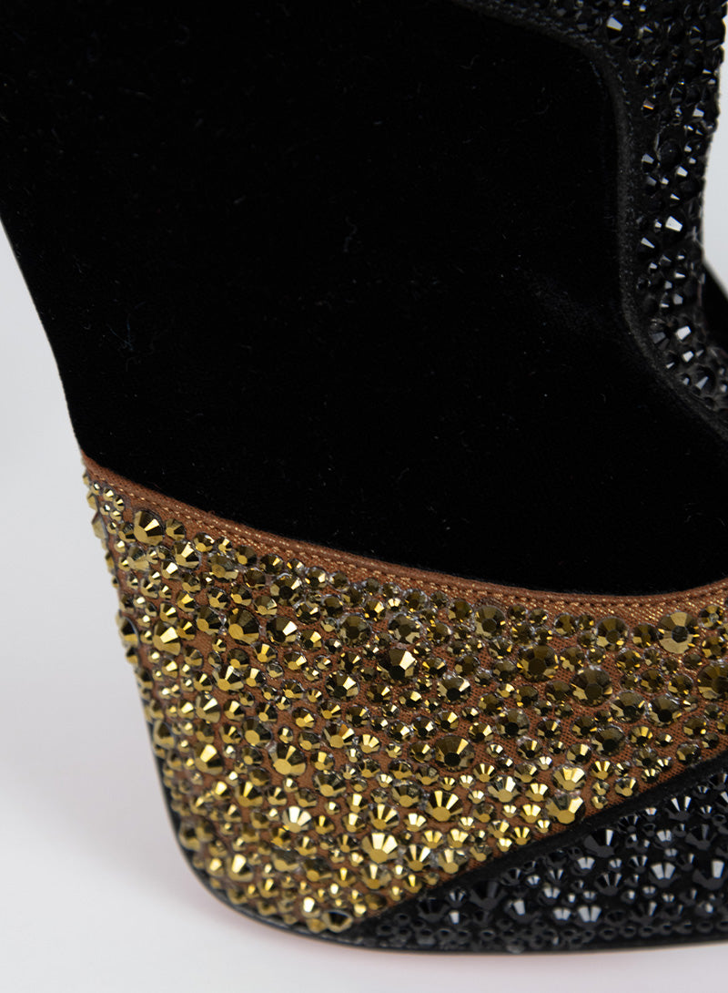Louboutin Décolléte nere con Swarovski - N. 36