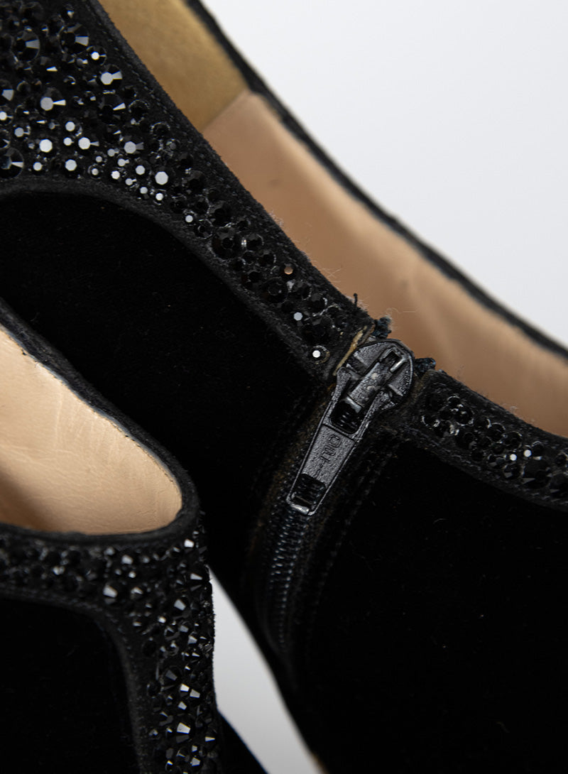 Louboutin Décolléte nere con Swarovski - N. 36