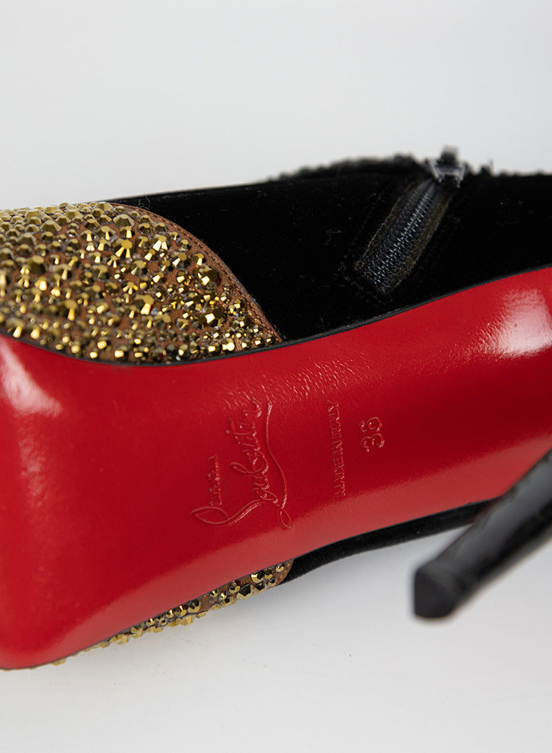 Louboutin Décolléte nere con Swarovski - N. 36