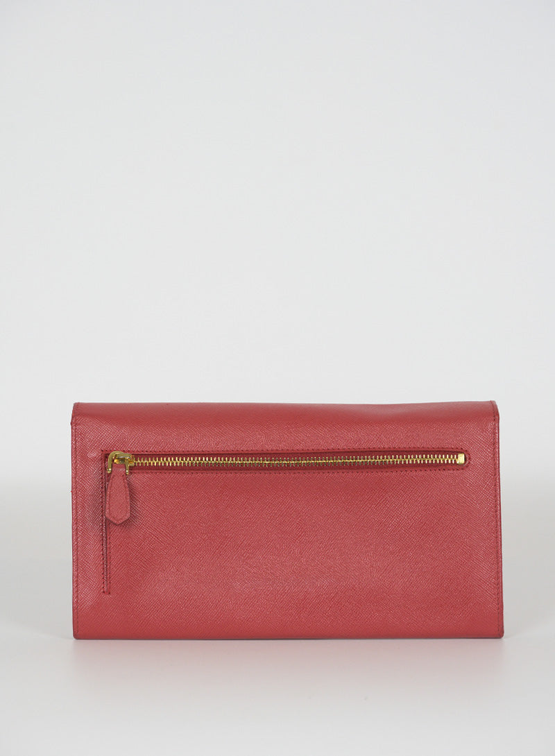 Prada Pochette in pelle Saffiano rossa