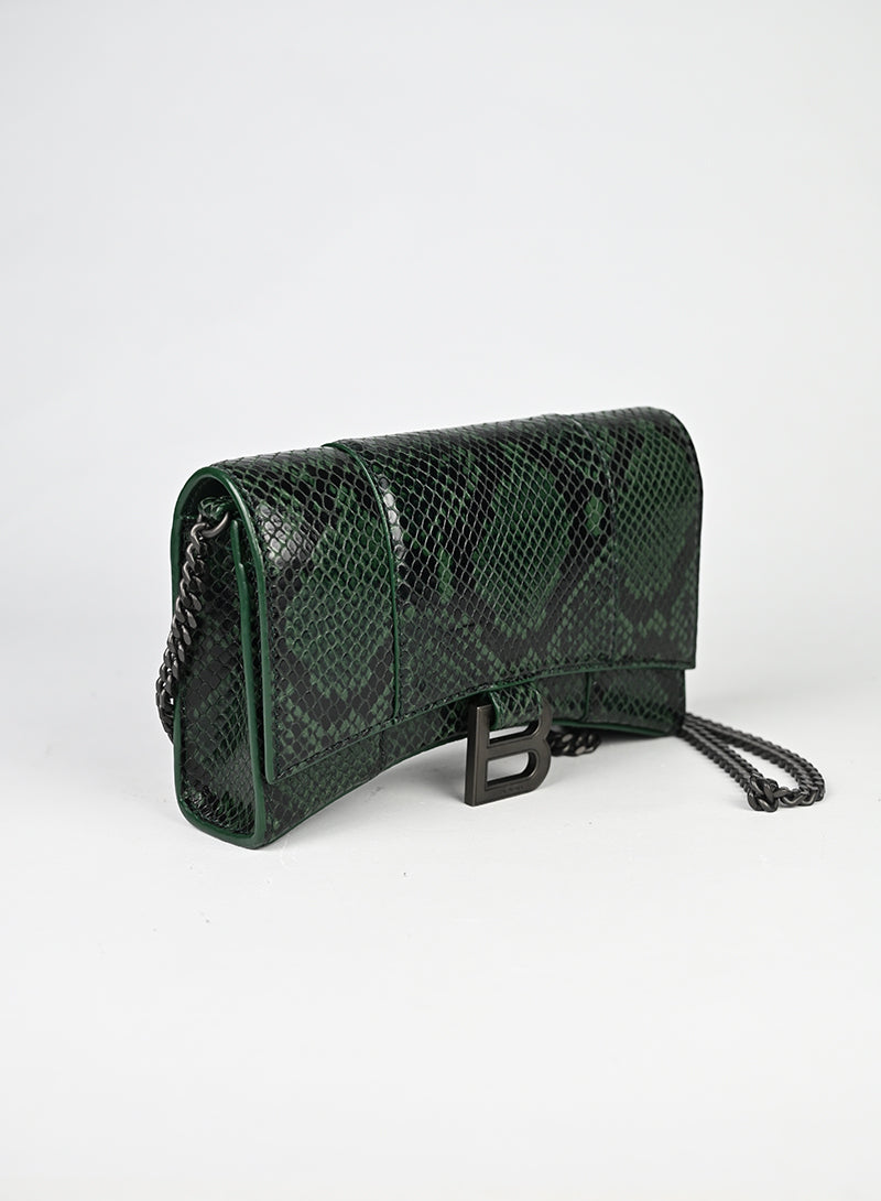 Balenciaga Hourglass WOC Pitone Verde