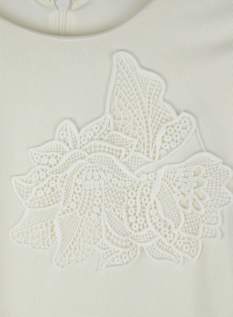 Dior Cream midi dress with flowers - Size. 42
