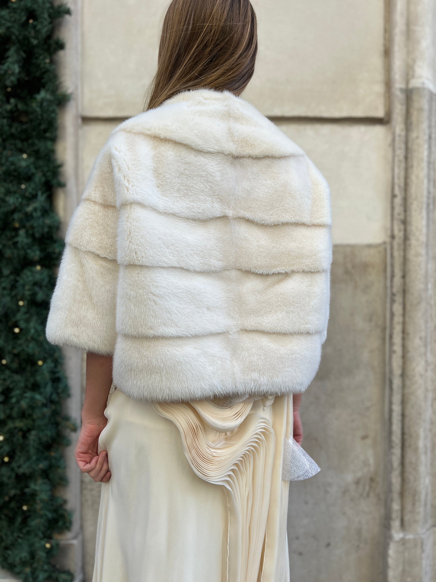 Manzoni 24 cream mink fur