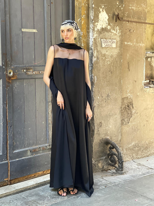 Gucci abito lungo da sera nero