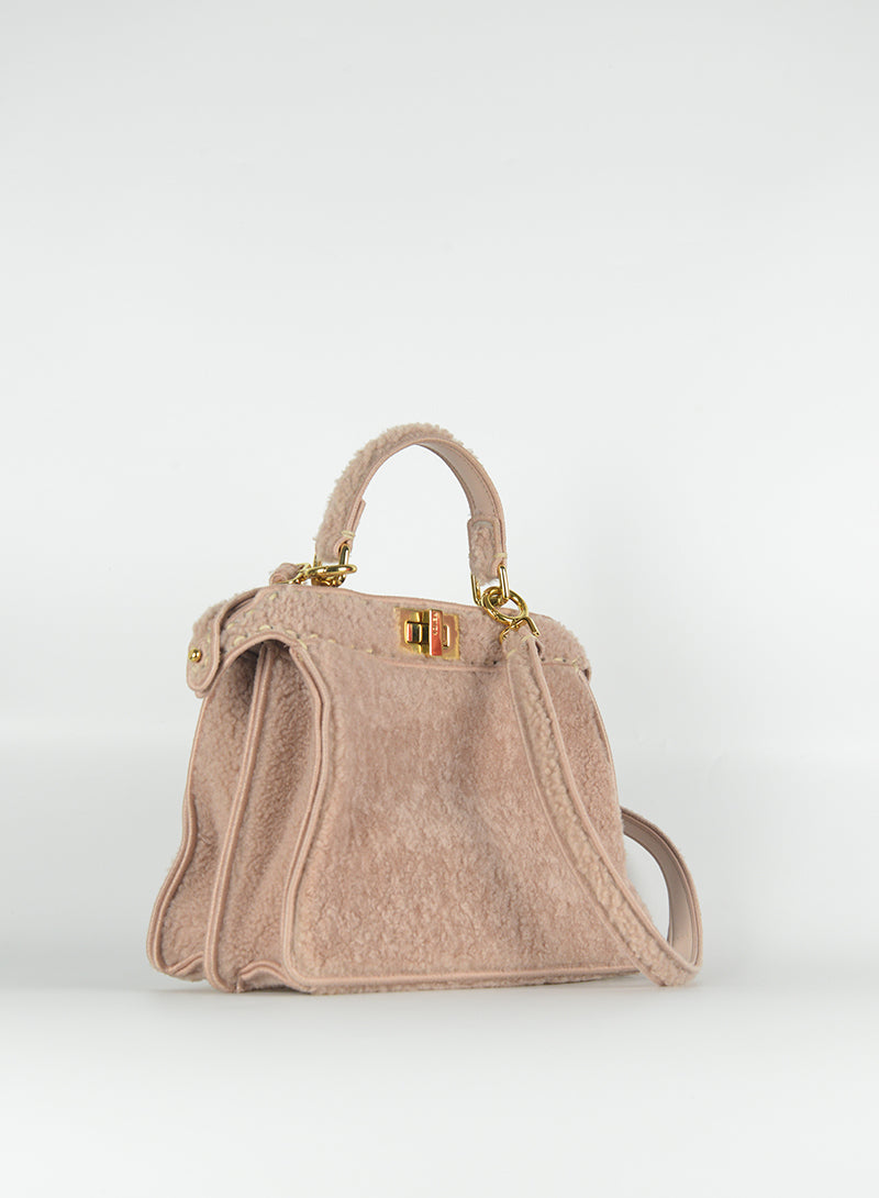 Fendi Peekaboo I See U in antique pink sheepskin