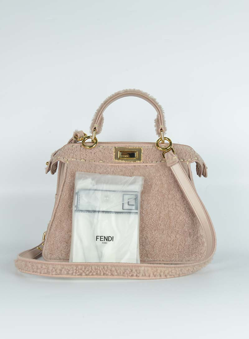 Fendi Peekaboo I See U in antique pink sheepskin