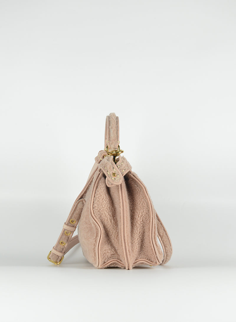 Fendi Peekaboo I See U in antique pink sheepskin