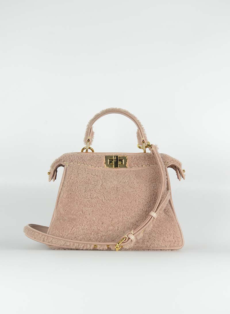 Fendi Peekaboo I See U in antique pink sheepskin