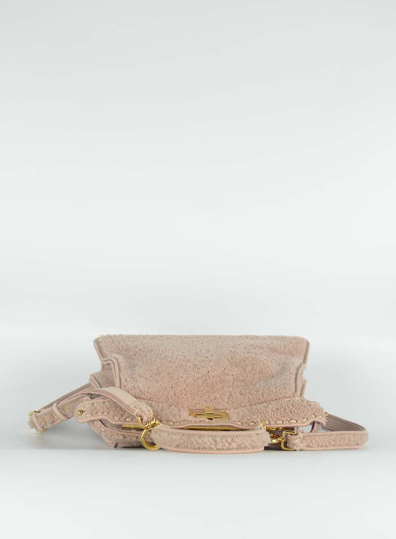 Fendi Peekaboo I See U in antique pink sheepskin