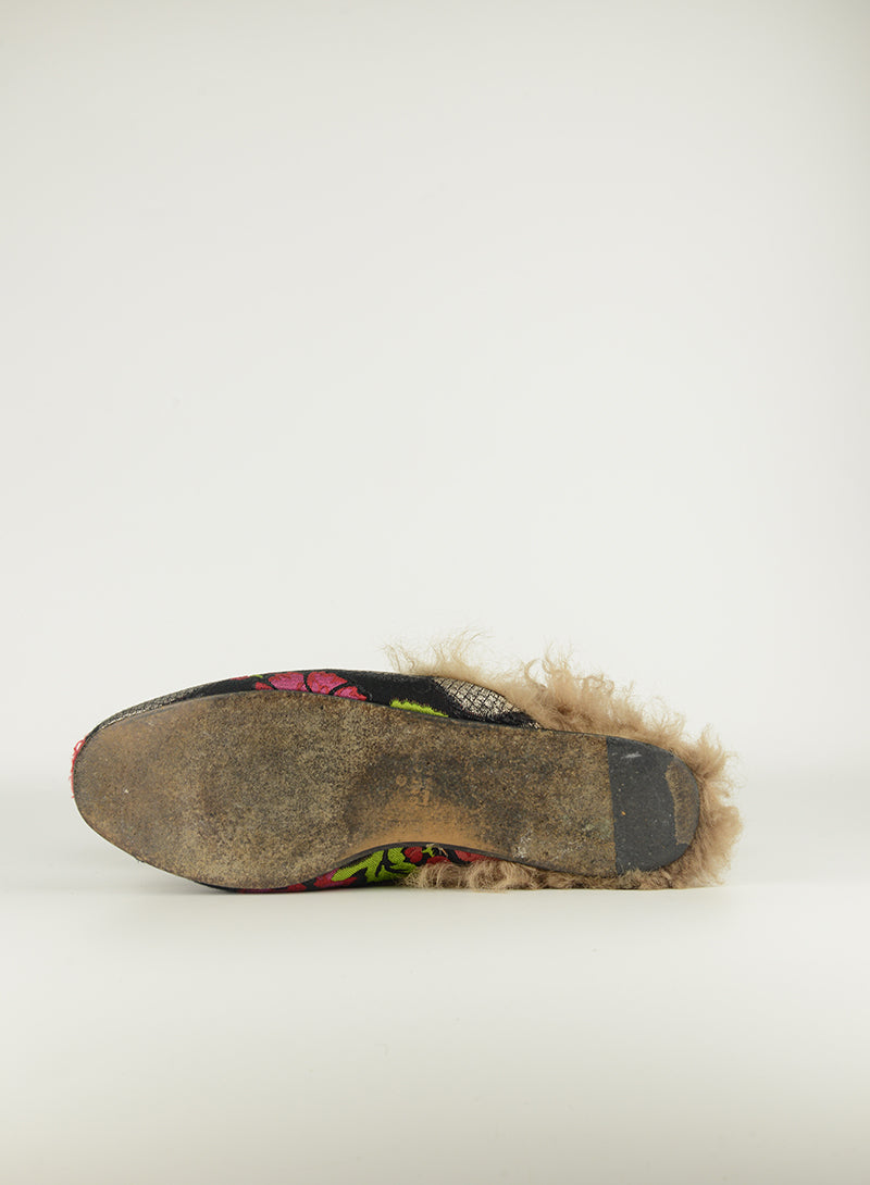 Gucci Princetown Slippers in fabric with flowers - No. 40
