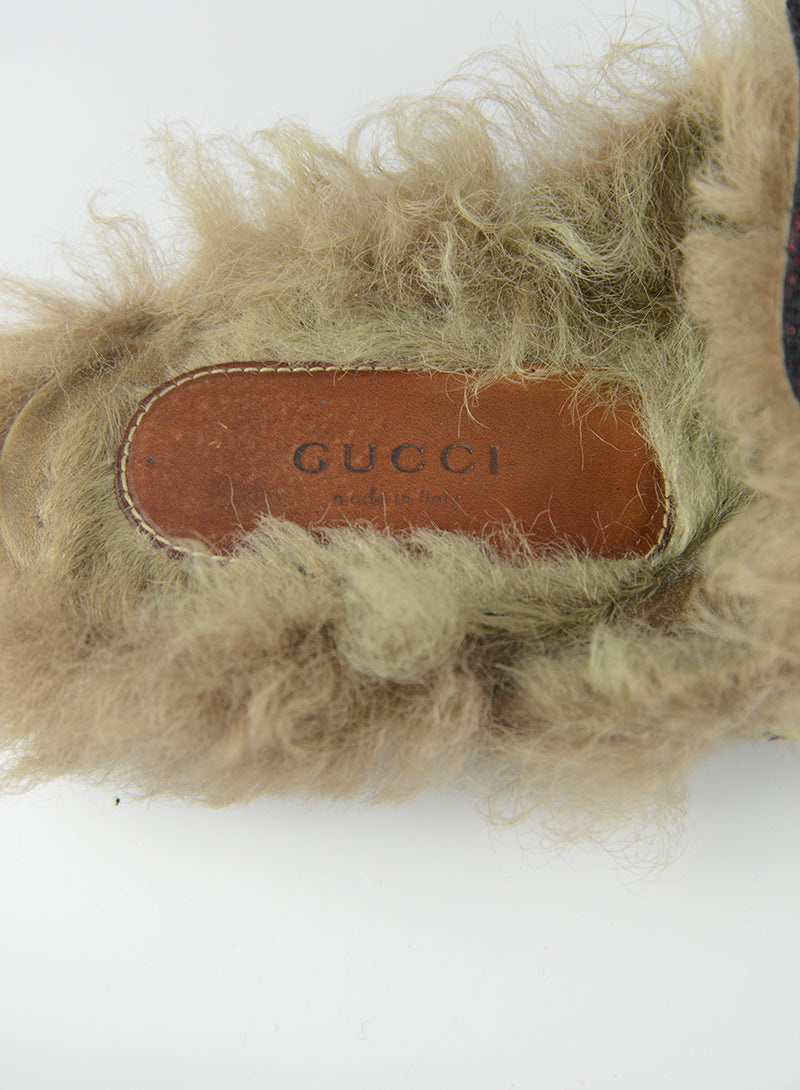 Gucci Princetown Slippers in fabric with flowers - No. 40