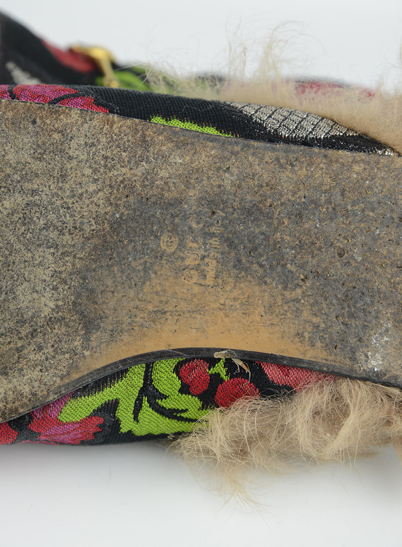 Gucci Princetown Slippers in fabric with flowers - No. 40