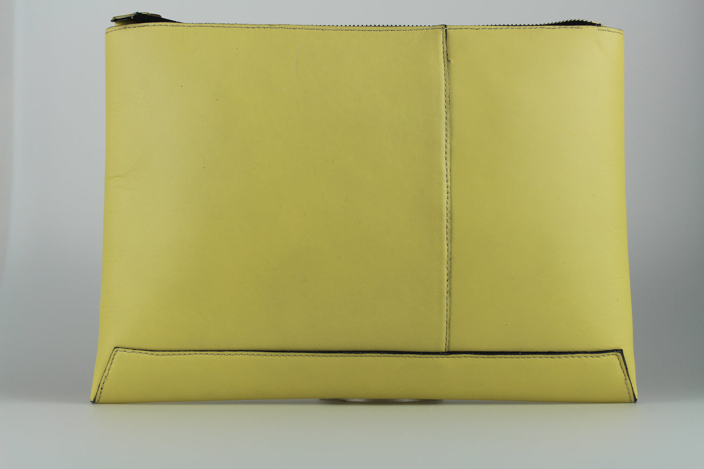 MARNI Pochette in pelle gialla e rosa cipria