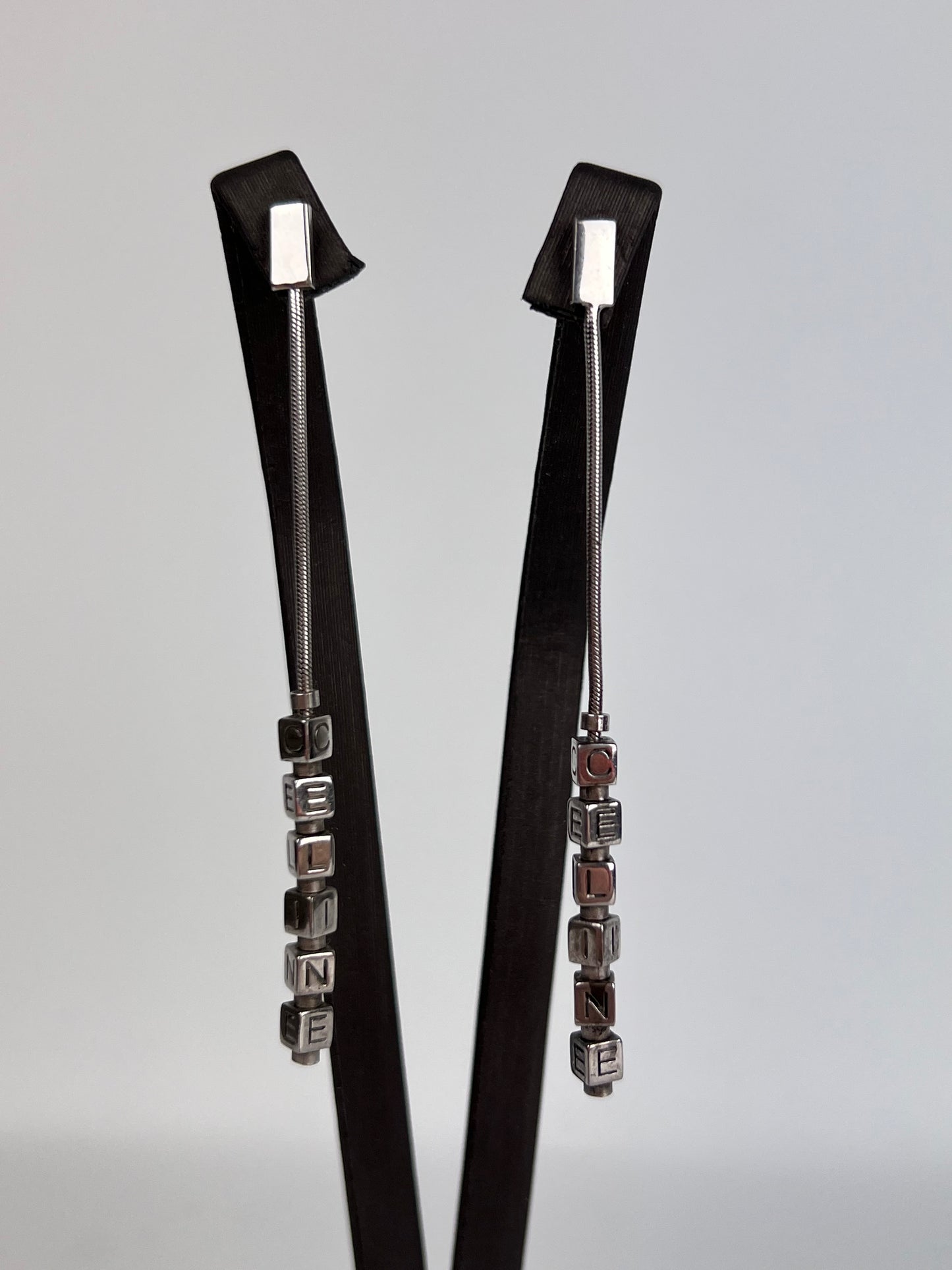 Celine Drop earrings with logo cubes