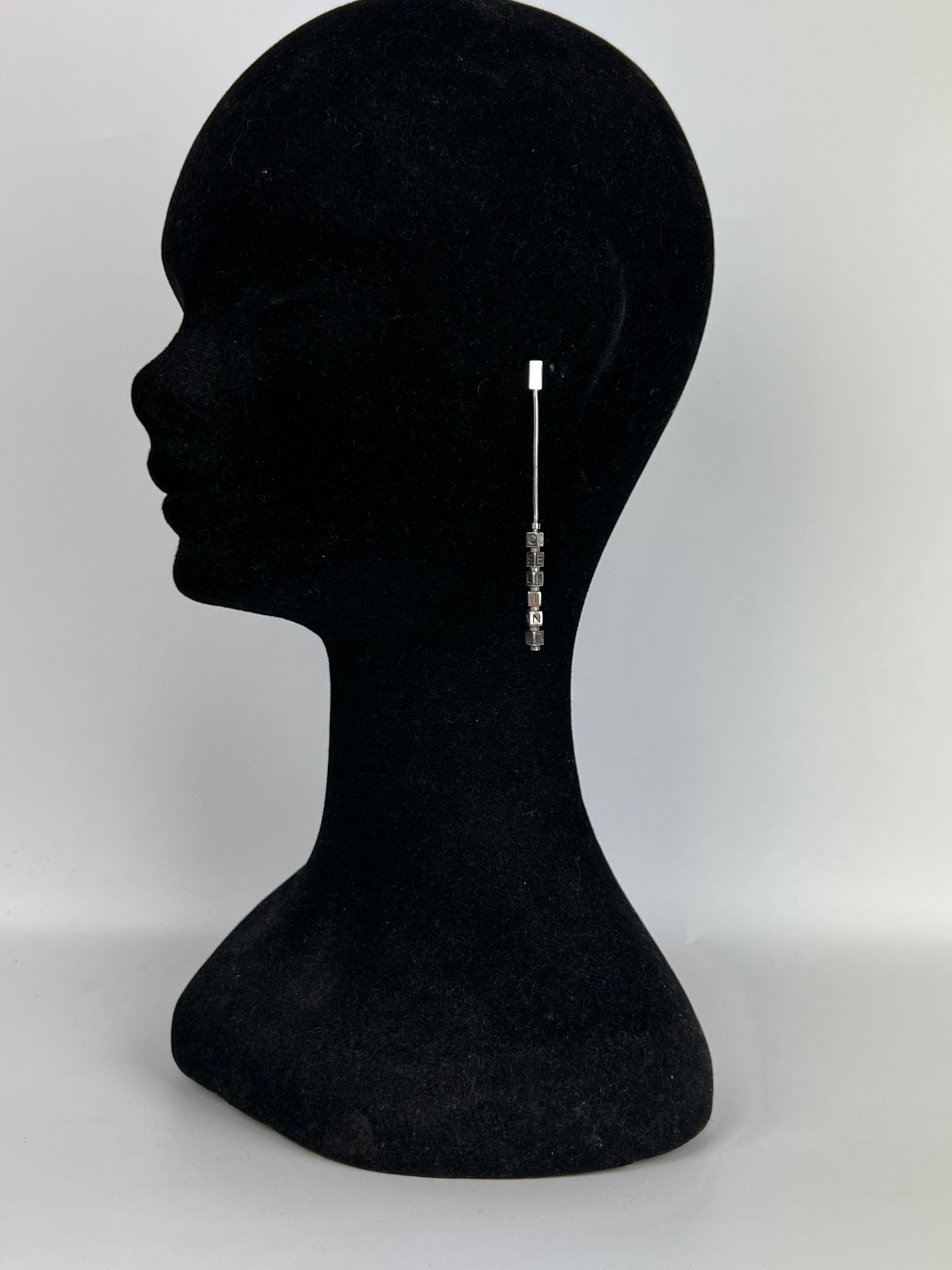 Celine Drop earrings with logo cubes