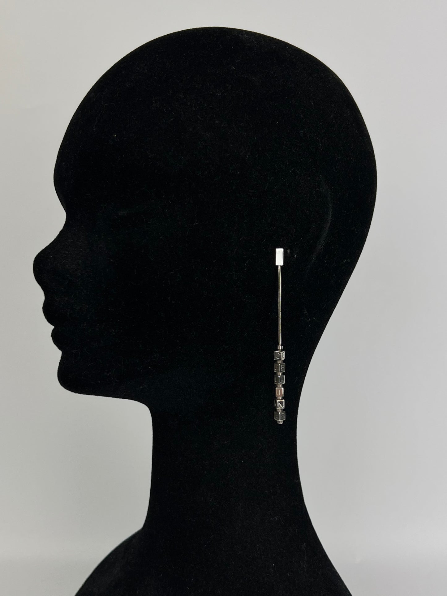 Celine Drop earrings with logo cubes
