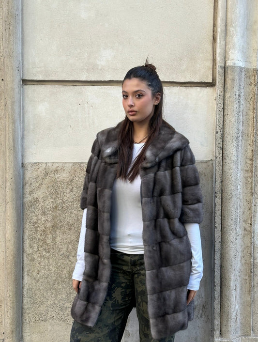 Mavina Pelliccia in visone marrone - Tg. 42