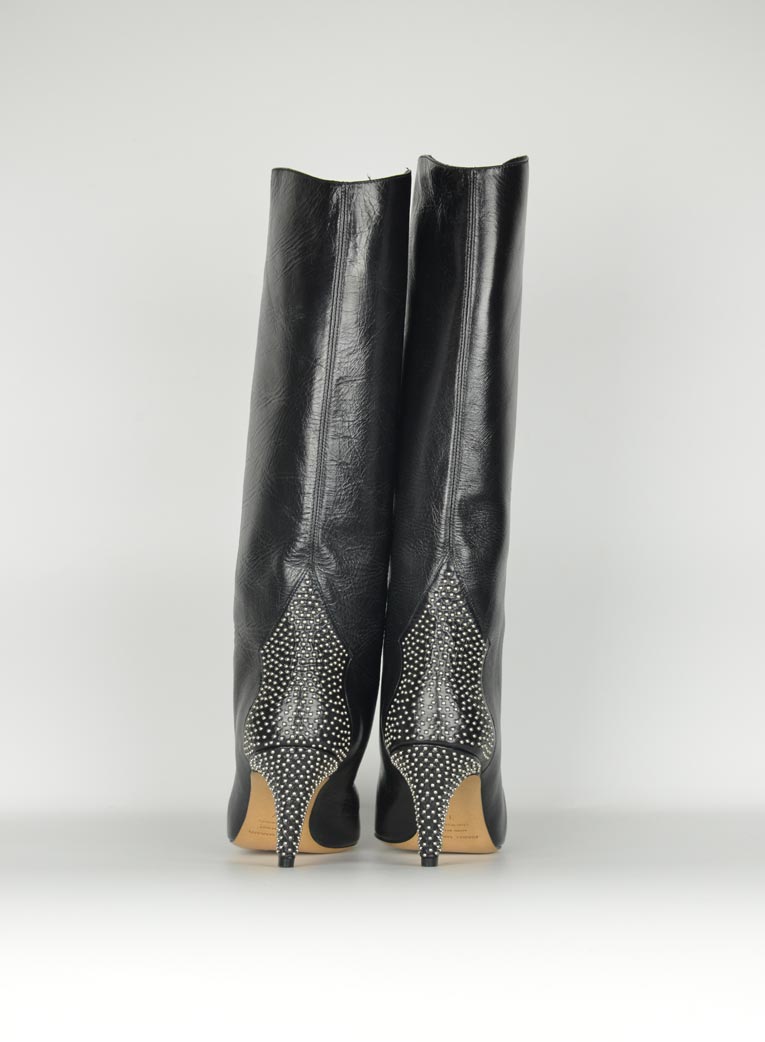 Isabel Marant Black leather boots with studs - N. 37