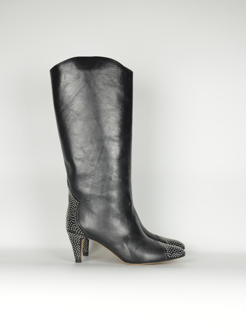 Isabel Marant Black leather boots with studs - N. 37
