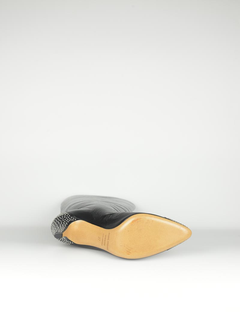 Isabel Marant Black leather boots with studs - N. 37