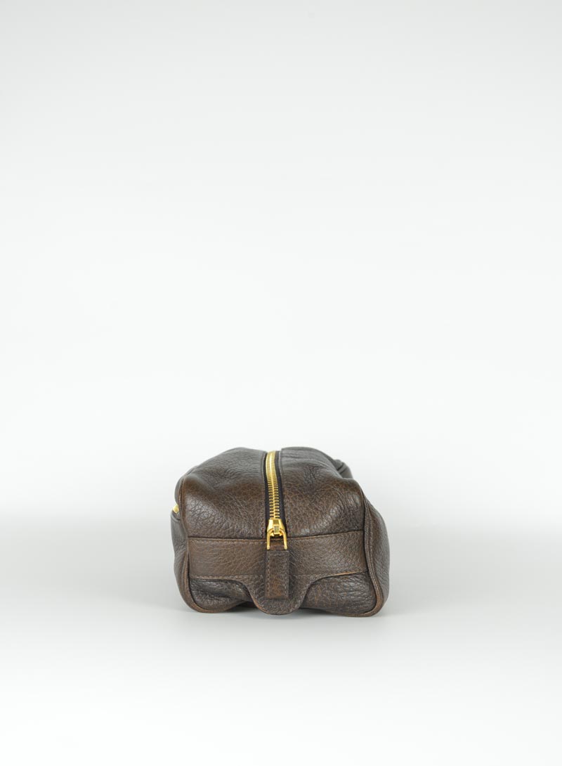 Prada Beauty Case in pelle marrone